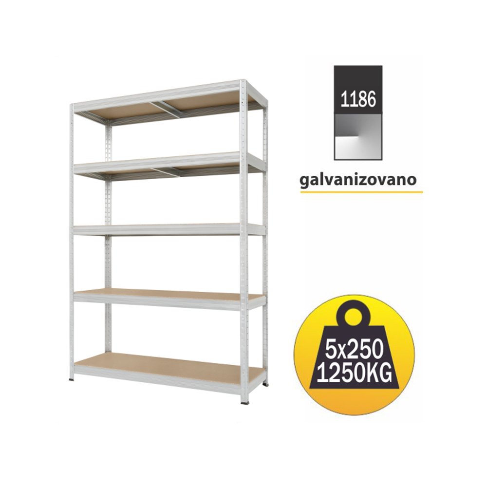 Polica metal-medijapan 180x120x45