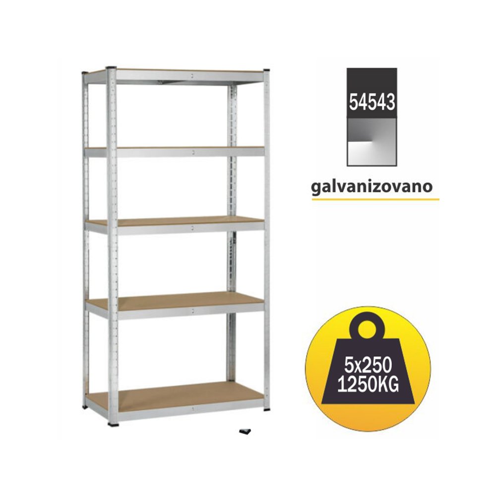 Polica metal-medijapan 180x100x40cm