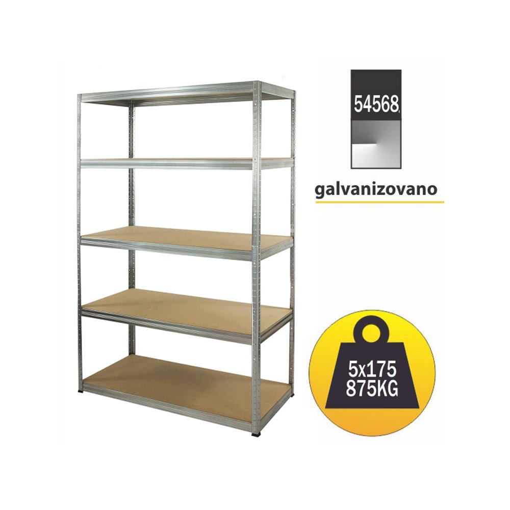 Polica metal-medijapan 180x120x45cm