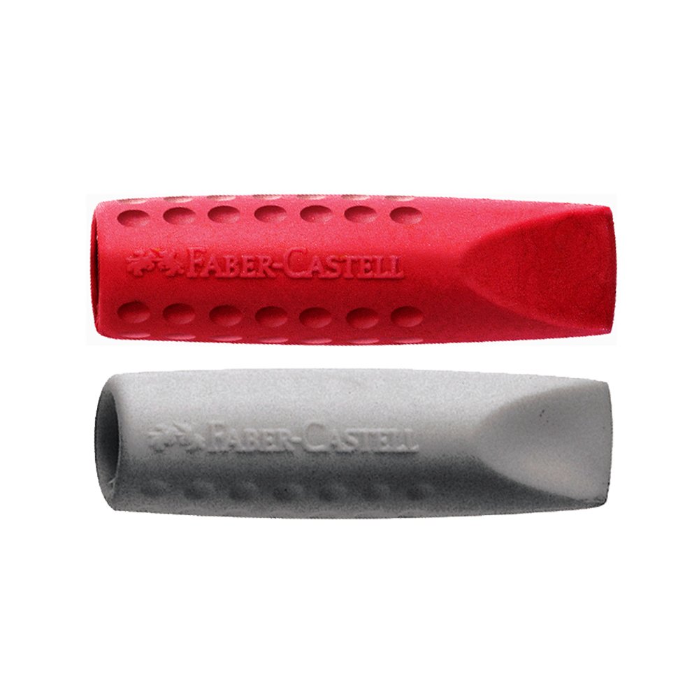 Gumica Faber Castell Grip kapica 1/2 - Crvena-Siva