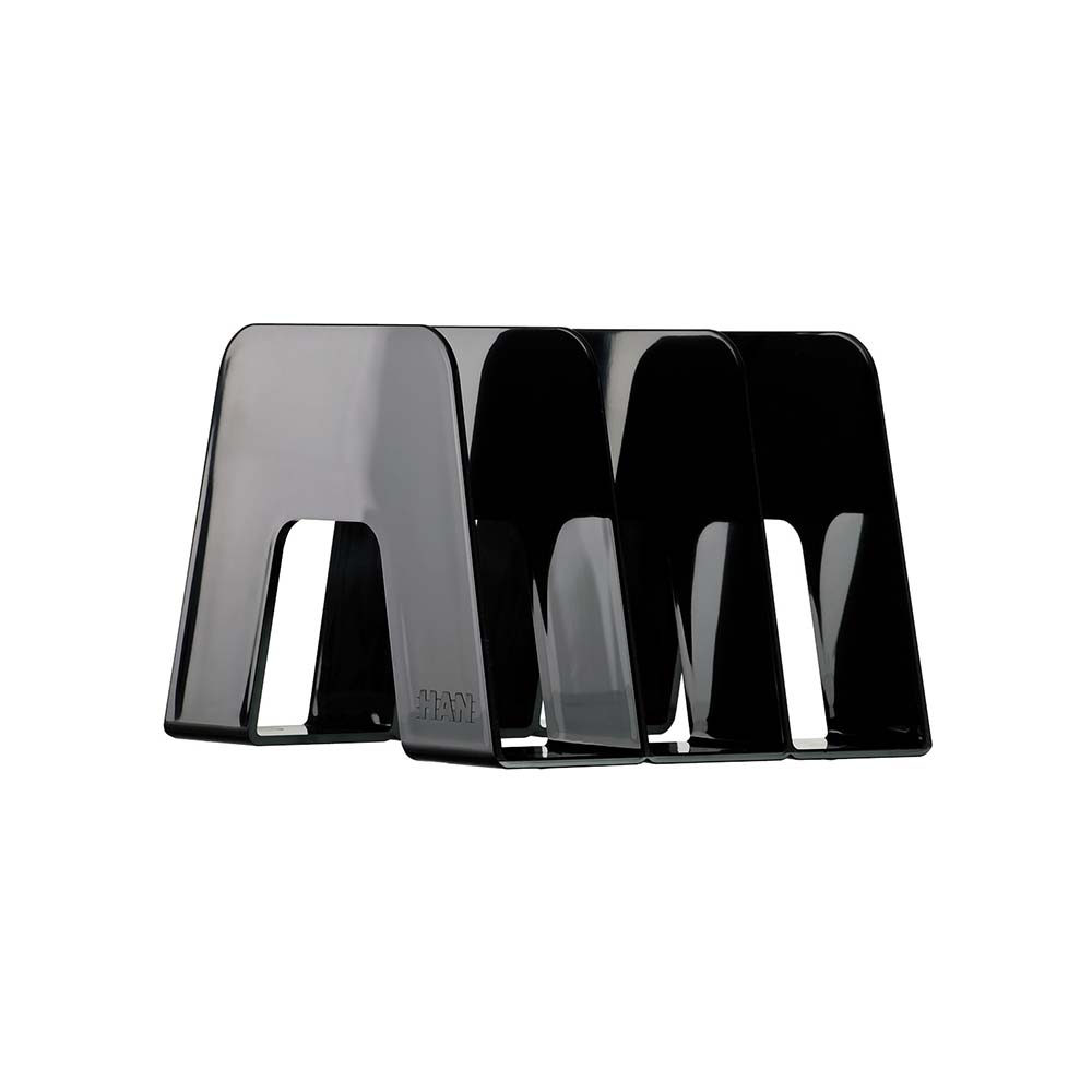 Uspravni sorter za kataloge i časopise Han 3 faha - Crna