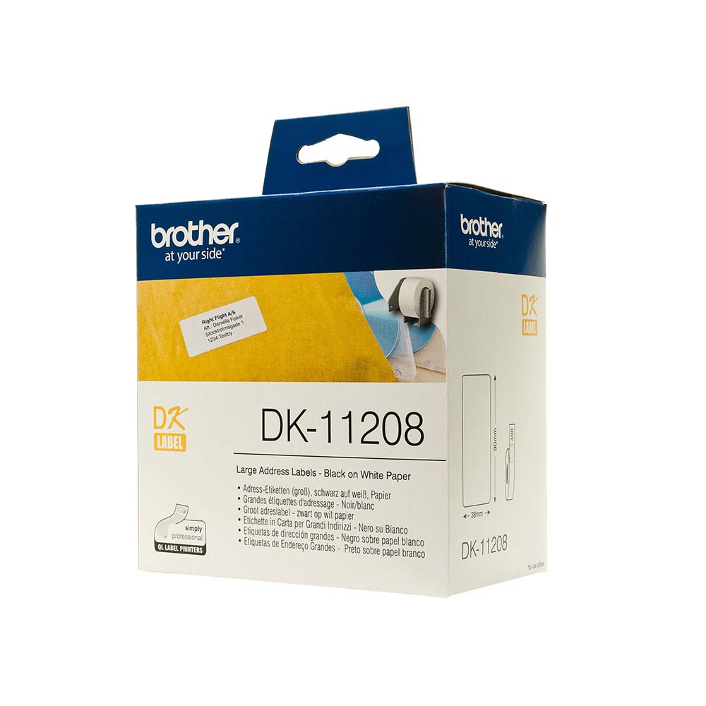 Nalepnica za adrese velika Brother DK11208 38mm x 90mm x 400kom
