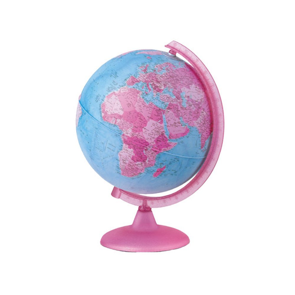 Globus 25 cm sa svetlom pink