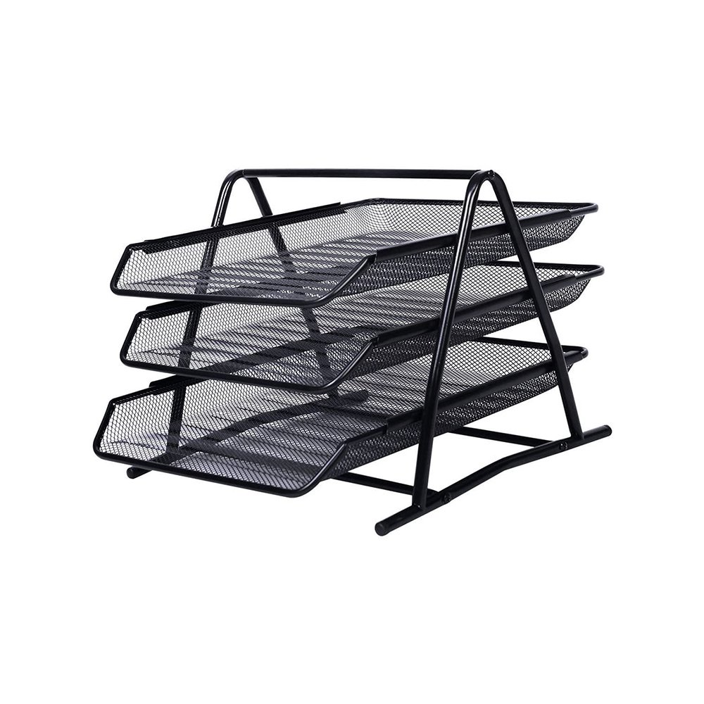 Polica za dokumentaciju 1/3 žičana - Crna