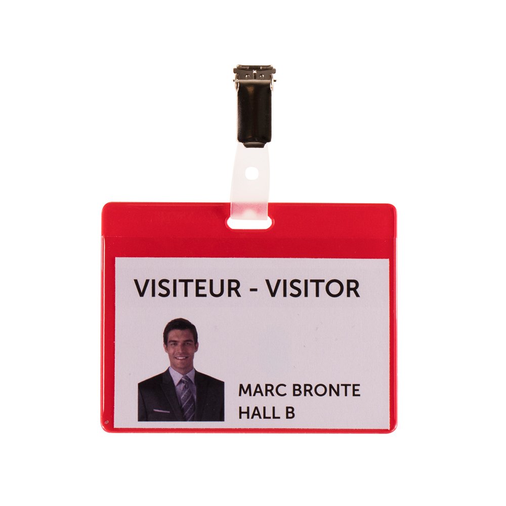 Držač ID kartica Tarifold 103x82,5mm sa štipaljkom 1/25 - Crvena