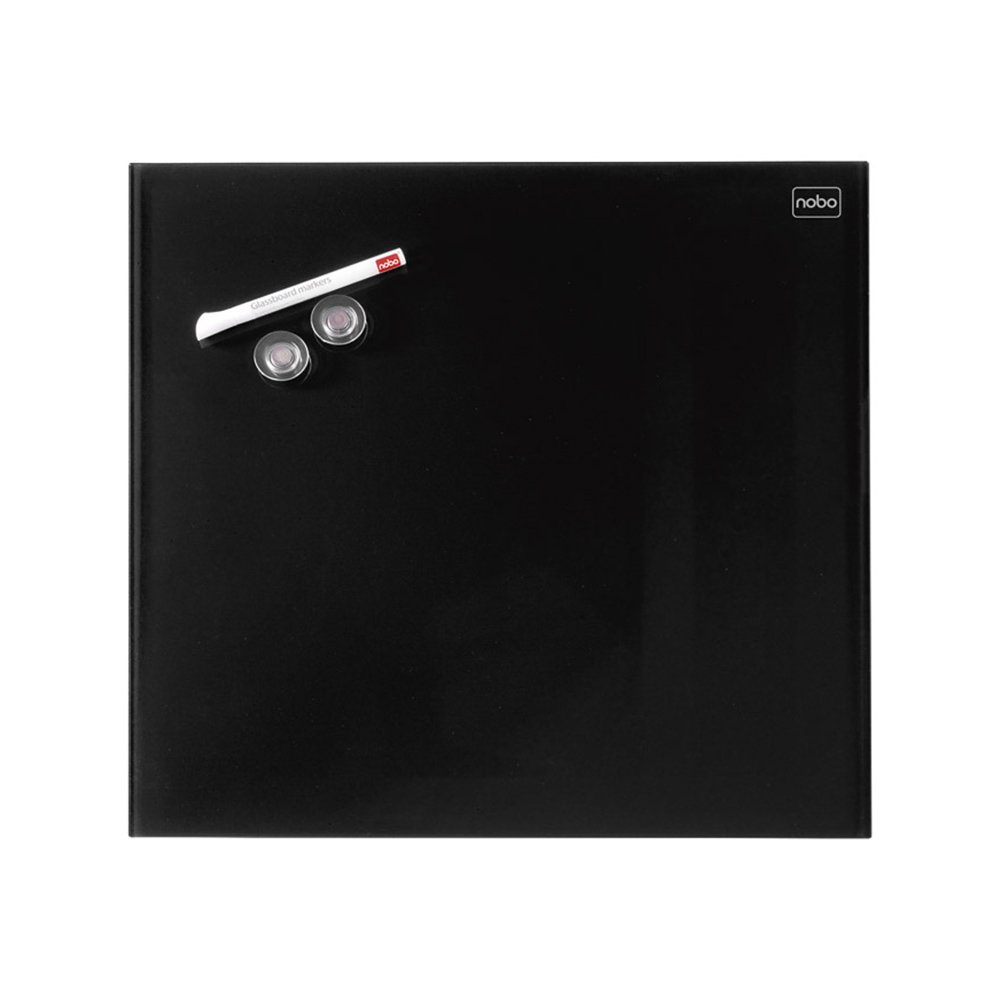 Staklena tabla magnetna zidna Nobo 30x30m - Crna